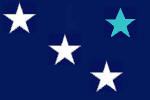 The flag of the Montana Nations at the time of the peace of Vancouver.